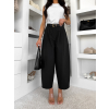 Černé balónové široké stylové kalhoty PANTYS