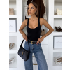 Černé elastické basic body ORELIA s výstřihem