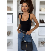 Černé elastické basic body ORELIA s výstřihem