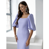 Fialové elegantní luxusní midi šaty ROSALYA