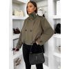 Khaki krátký trenčkot kabátek MYNTRA