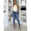 Modré slim fit skinny džíny SCENTO