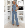 Modrý džínový denim dlouhý overal TYLYRY