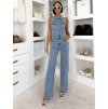 Modrý džínový denim dlouhý overal TYLYRY