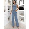 Modrý džínový denim dlouhý overal TYLYRY