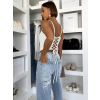 Světle modré baggy wide leg roztrhané džíny VINTYCHE