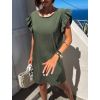 Khaki lehké krátké šaty stylové CAPRISO