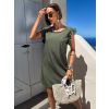 Khaki lehké krátké šaty stylové CAPRISO