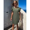 Khaki lehké krátké šaty stylové CAPRISO