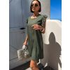 Khaki lehké krátké šaty stylové CAPRISO