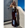 Hnědé dlouhé letní maxi elegantní šaty ZOLANO