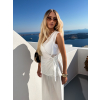 Bílé elegantní vázací zavinovací halenka FRYTOS