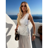 Bílé elegantní vázací zavinovací halenka FRYTOS