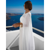 Bílý průhledný lehký přehoz přes ramena MONVIX