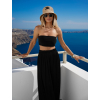 Černý elegantní crop top pás přes prsa CIZERA