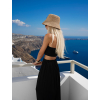 Černý elegantní crop top pás přes prsa CIZERA