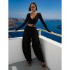 Černá letní kalhotová souprava AMALFI