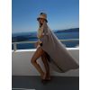Šedohnědý mušelínový oversize široký cardigan JAZZY
