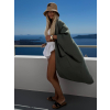 Khaki mušelínový široký letní cardigan přehoz JAZZY