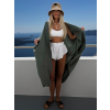 Khaki mušelínový široký letní cardigan přehoz JAZZY