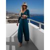 Petrolejový letní kalhotový balónový komplet AMALFI