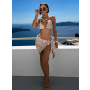 Béžové dvojdílné plavky bikiny VANELLE se sukní