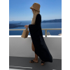 Černý mušelínový oversize letní dlouhý cardigan JAZZY