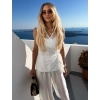 Bílá letní  elegantní zavinovací halenka FRYTOS