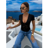 Černé elegantní korzetový top ZAYANA s výstřihem