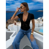 Černé elegantní korzetový top ZAYANA s výstřihem