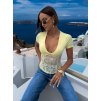 Žluté elegantní korzetový tvarující top ZAYANA