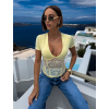 Žluté elegantní korzetový tvarující top ZAYANA