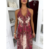Růžové dlouhé letní boho maxi šaty CELATIA