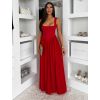 Červené tvarující elegantní dlouhé šaty UMSEET