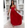 Červené tvarující elegantní dlouhé šaty UMSEET