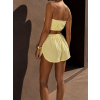 Žlutý mušelínový krátký crop top BALEEN pás přes prsa