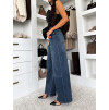 Modré wide leg široké barrel džíny ZUNELLA