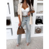 Světle modré extra dlouhé wide leg široké džíny MELAVIE
