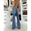 Tmavě modré wide leg straight džíny LUNELLEA extra dlouhé