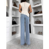Světle modré basic wide leg široké džíny ELYNORA