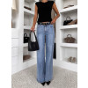 Světle modré wide leg široké basic džíny LUNIMI