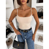 Béžové 95% bavlna elastické basic body WINNIEA na ramínka