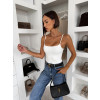 Bílé elastické basic body WINNIEA na ramínka
