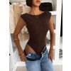 Tmavě hnědé elastické basic elastické body PIPALA