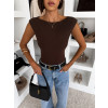 Tmavě hnědé elastické basic elastické body PIPALA
