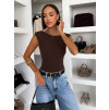 Tmavě hnědé elastické basic elastické body PIPALA