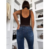 Tmavě modré push up fit skinny úzké džíny CUTIEA