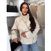 Krémová oversized biker koženková bunda BUNNYA