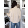 Krémová oversized biker koženková bunda BUNNYA