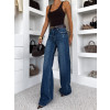 Modré extra long basic wide leg široké džíny ELSIEA